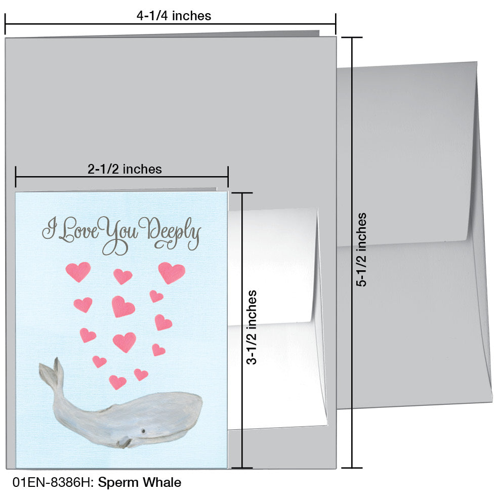 Sperm Whale, Greeting Card (8386H)