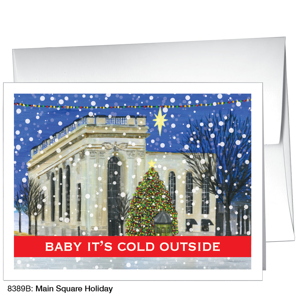 Main Square Holiday, York PA, Greeting Card (8389B)