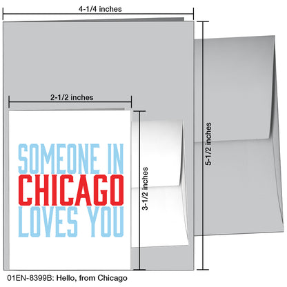 Hello, From Chicago, Greeting Card (8399B)