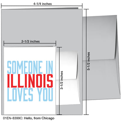 Hello, From Chicago, Greeting Card (8399C)