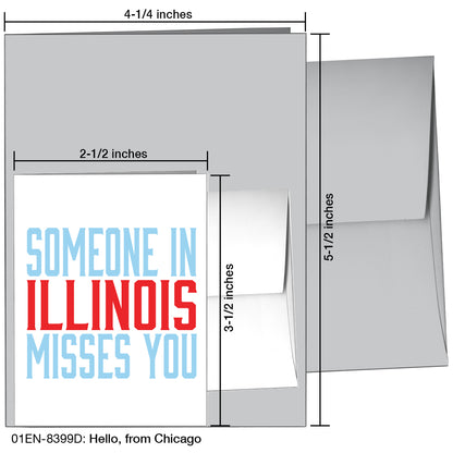 Hello, From Chicago, Greeting Card (8399D)