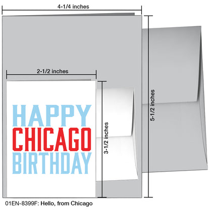 Hello, From Chicago, Greeting Card (8399F)