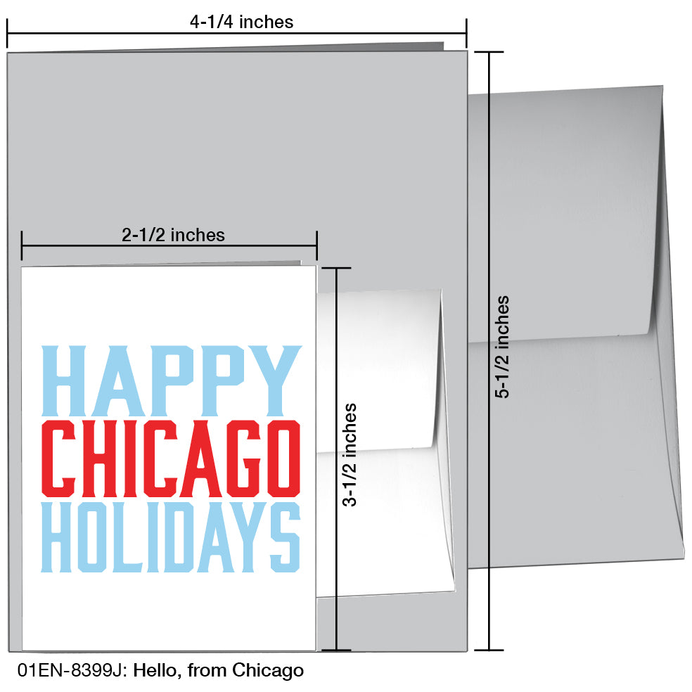 Hello, From Chicago, Greeting Card (8399J)