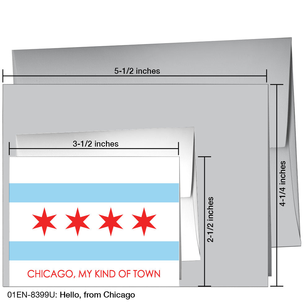 Hello, From Chicago, Greeting Card (8399U)