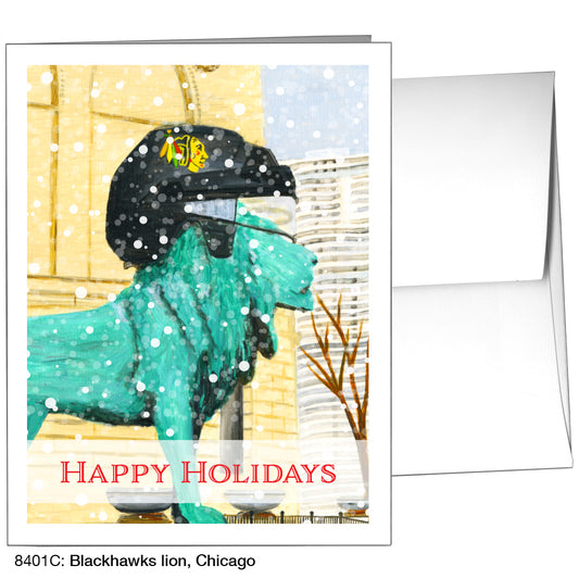 Blackhawks Lion, Chicago, Greeting Card (8401C)