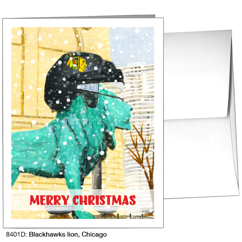 Blackhawks Lion, Chicago, Greeting Card (8401D)