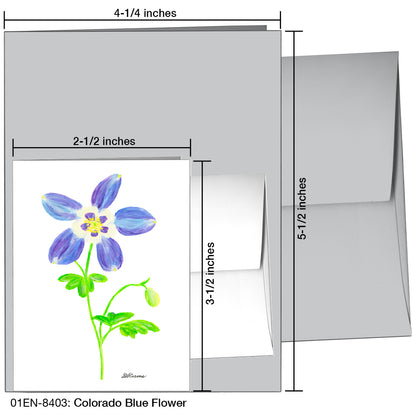 Colorado Blue Flower, Greeting Card (8403)