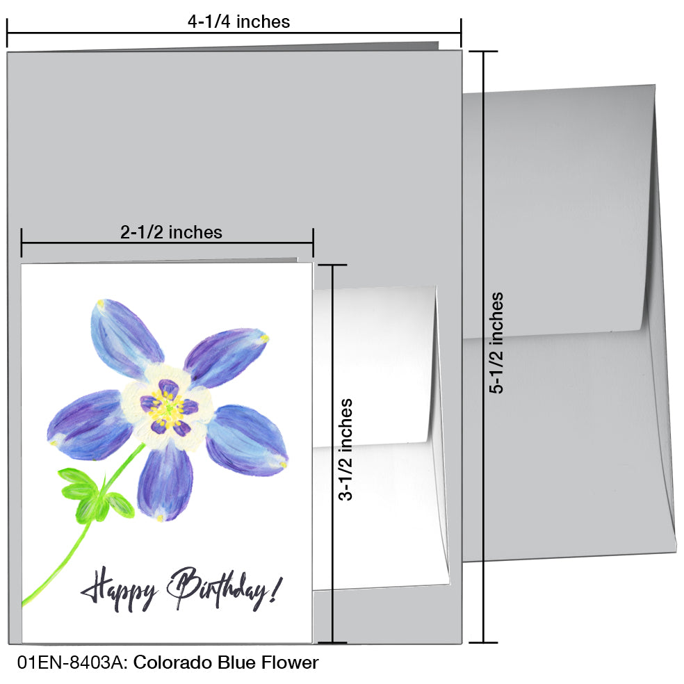 Colorado Blue Flower, Greeting Card (8403A)