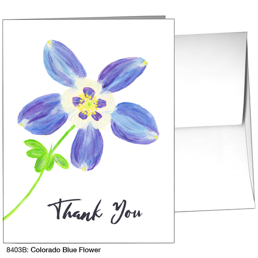 Colorado Blue Flower, Greeting Card (8403B)