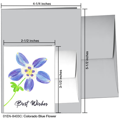 Colorado Blue Flower, Greeting Card (8403C)
