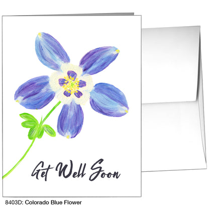 Colorado Blue Flower, Greeting Card (8403D)