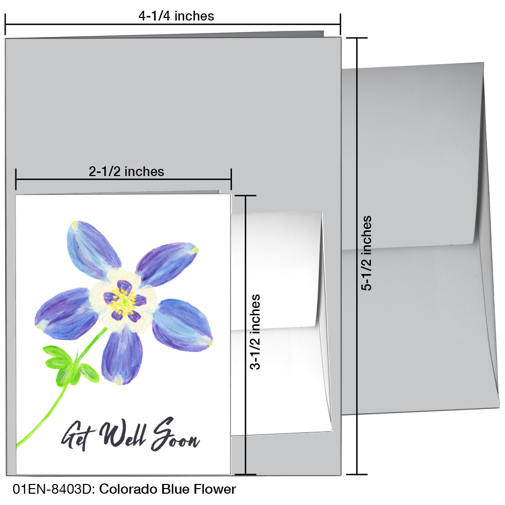 Colorado Blue Flower, Greeting Card (8403D)