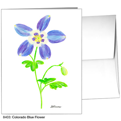 Colorado Blue Flower, Greeting Card (8403)