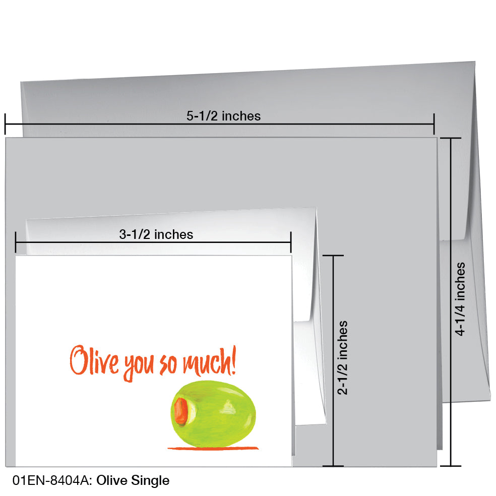 Olive Single, Greeting Card (8404A)