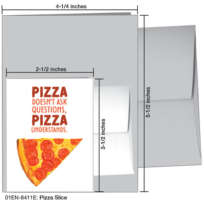 Pizza Slice, Greeting Card (8411E)