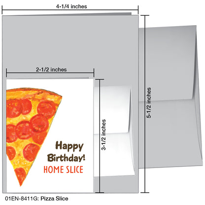 Pizza Slice, Greeting Card (8411G)