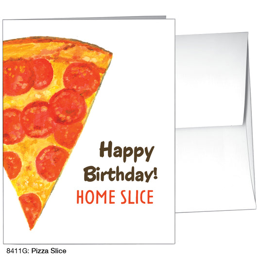 Pizza Slice, Greeting Card (8411G)