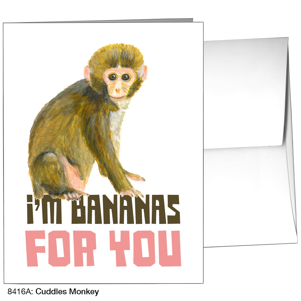 Cuddles Monkey, Greeting Card (8416A)