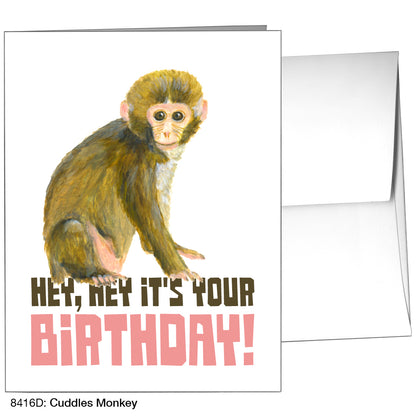 Cuddles Monkey, Greeting Card (8416D)