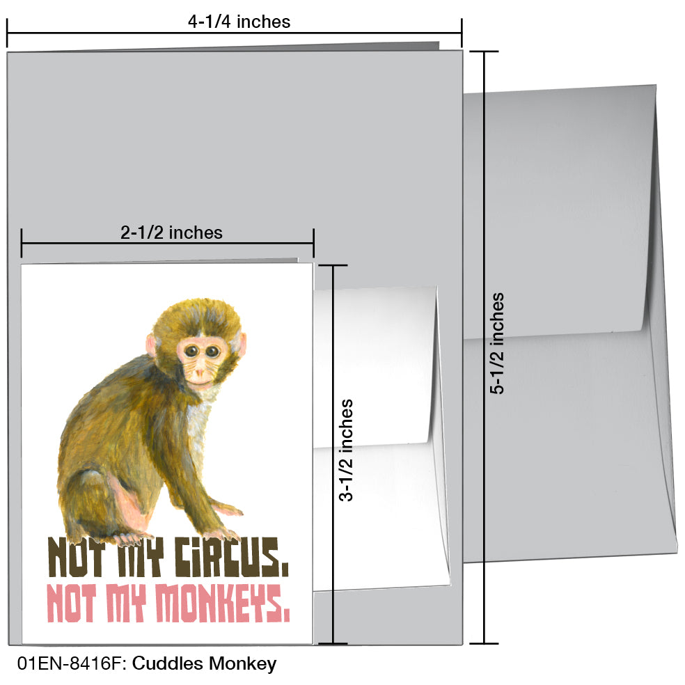 Cuddles Monkey, Greeting Card (8416F)