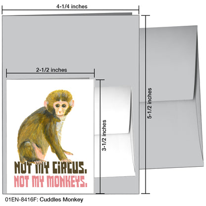 Cuddles Monkey, Greeting Card (8416F)