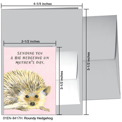 Roundy Hedgehog, Greeting Card (8417H)