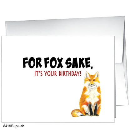 Plush Fox, Greeting Card (8419B)