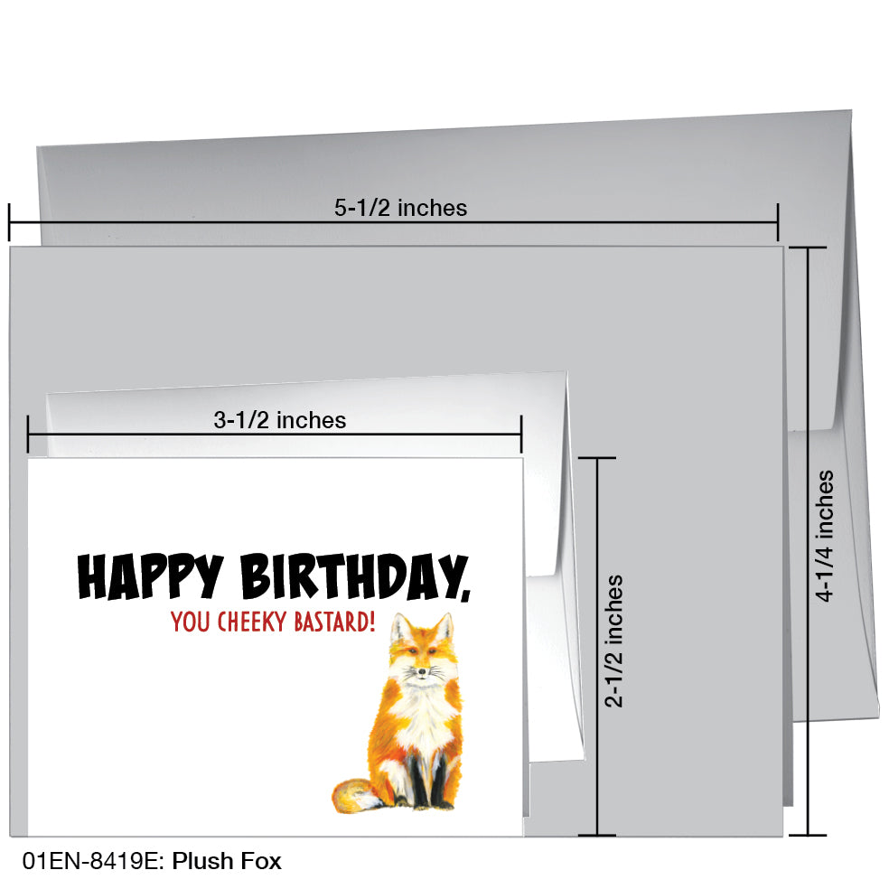 Plush Fox, Greeting Card (8419E)