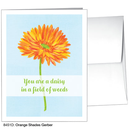 Orange Shades Gerber, Greeting Card (8451D)