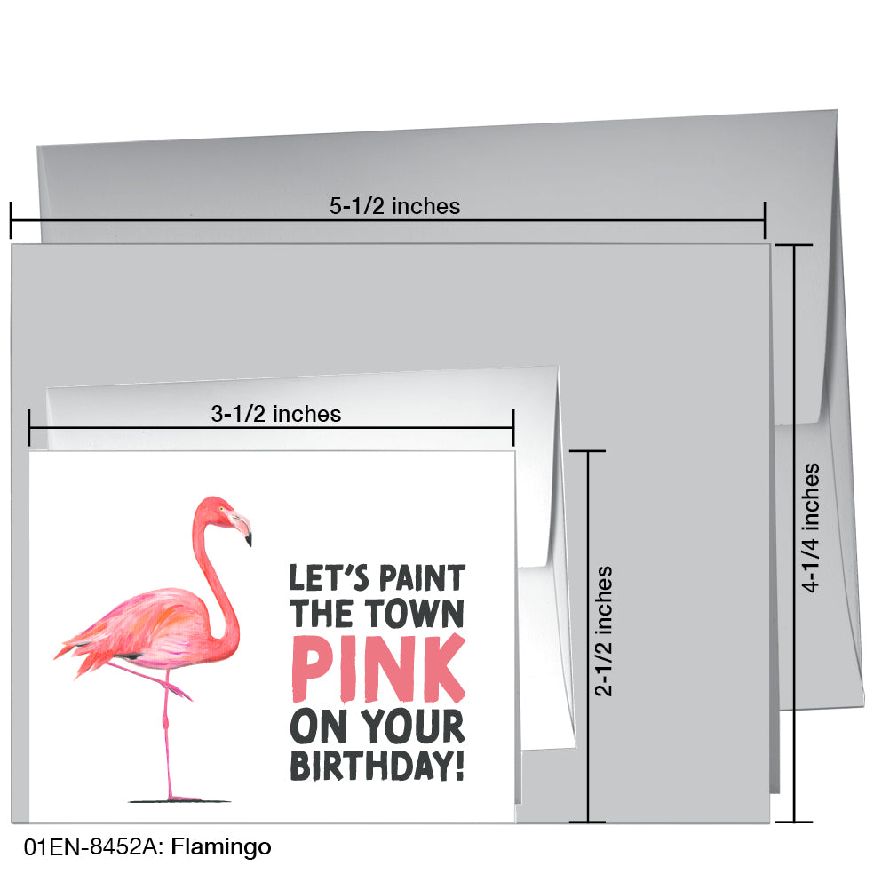 Flamingo, Greeting Card (8452A)