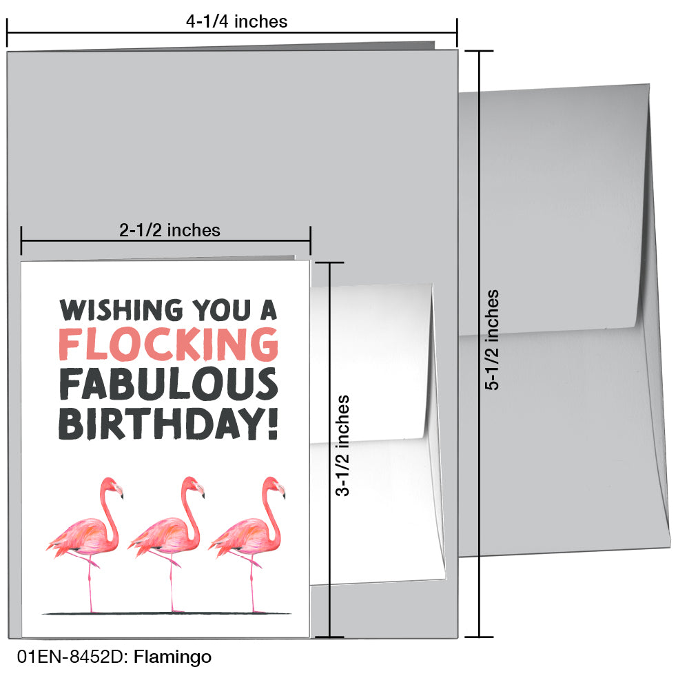 Flamingo, Greeting Card (8452D)