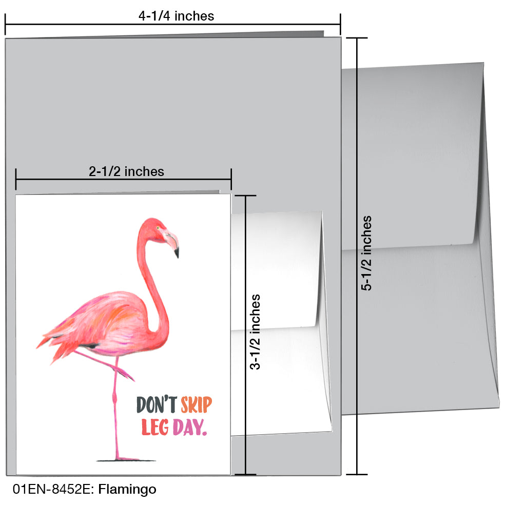 Flamingo, Greeting Card (8452E)