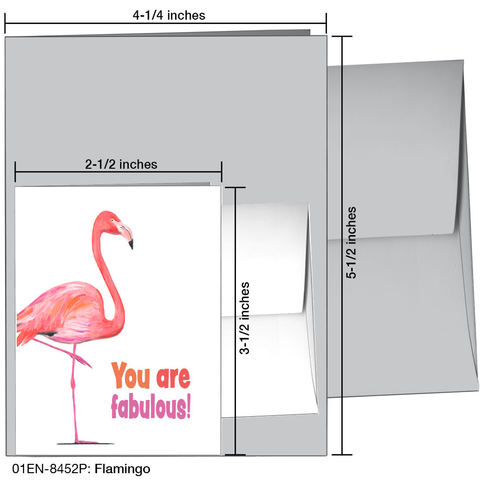 Flamingo, Greeting Card (8452P)