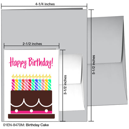 Birthday Cake, Greeting Card (8470M)