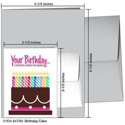 Birthday Cake, Greeting Card (8470N)