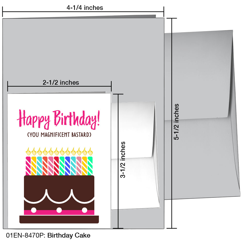 Birthday Cake, Greeting Card (8470P)