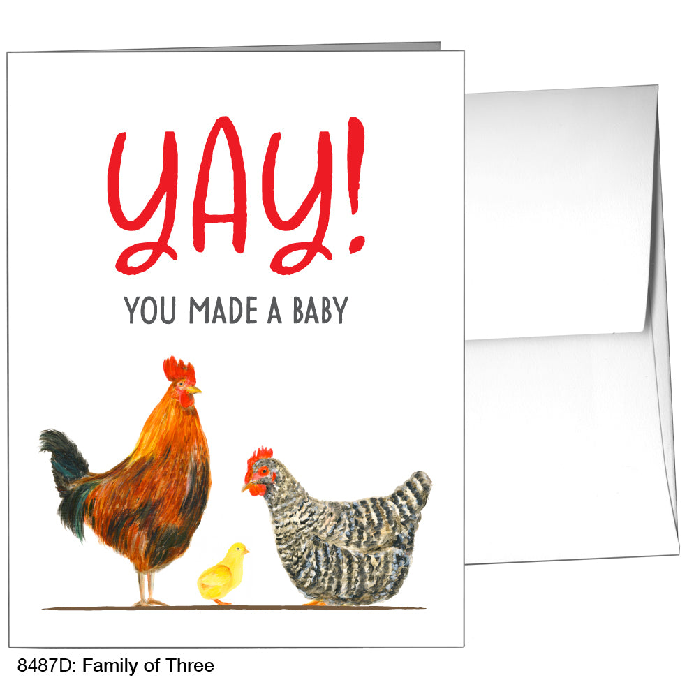 Family Of Three, Greeting Card (8487D)
