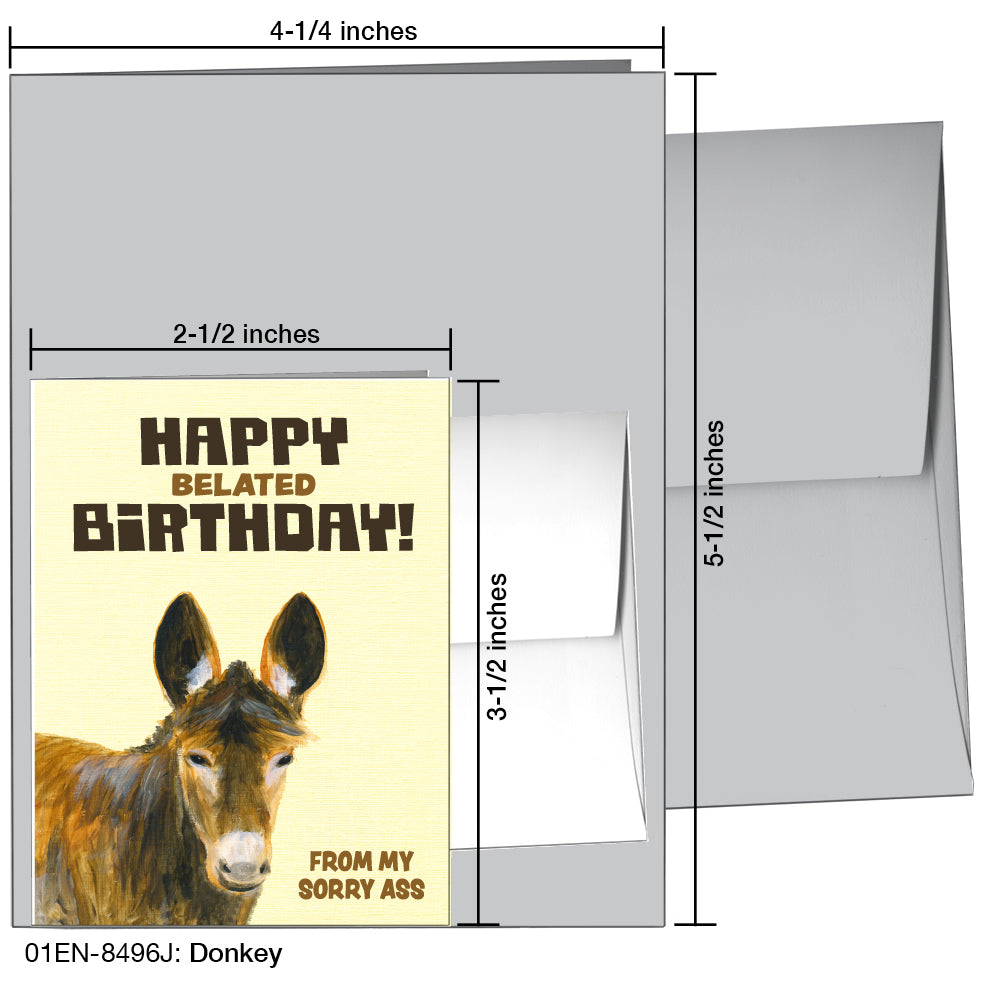 Donkey, Greeting Card (8496J)