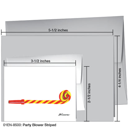 Party Blower Striped, Greeting Card (8500)