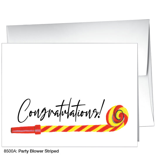 Party Blower Striped, Greeting Card (8500A)