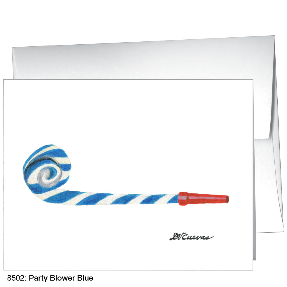 Party Blower Blue, Greeting Card (8502)