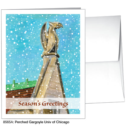 Perched Gargoyle U Of Chicago, Greeting Card (8565A)