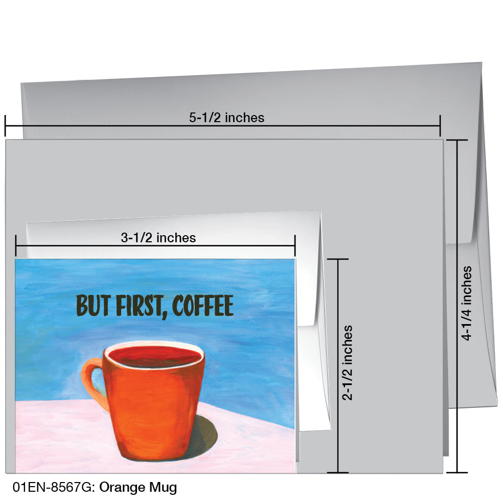 Orange Mug, Greeting Card (8567G)