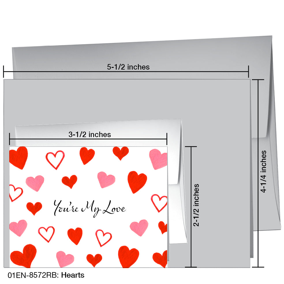 Hearts, Greeting Card (8572RB)