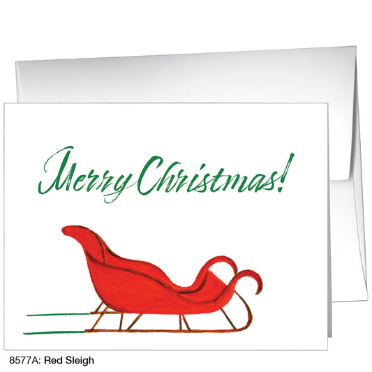 Red Sleigh, Greeting Card (8577A)