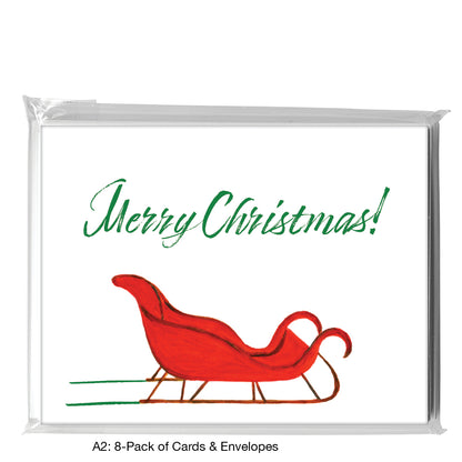 Red Sleigh, Greeting Card (8577A)