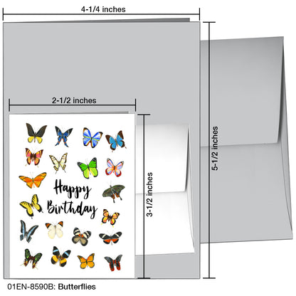 Butterflies, Greeting Card (8590B)
