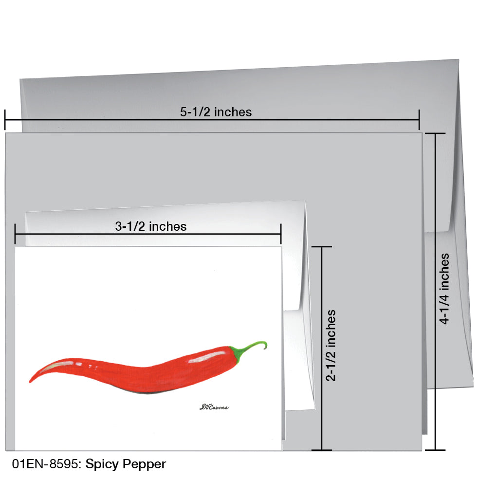 Spicy Pepper, Greeting Card (8595)