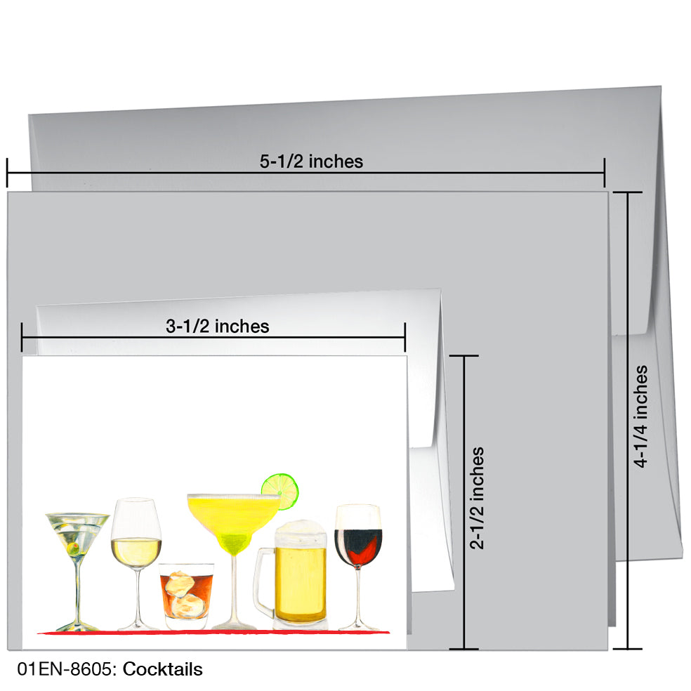 Cocktails, Greeting Card (8605)