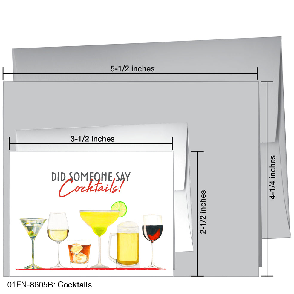 Cocktails, Greeting Card (8605B)